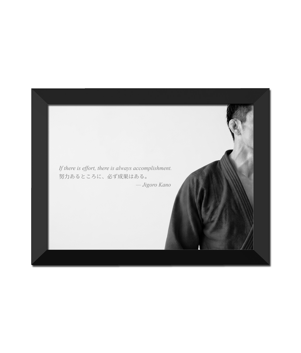 "If there is effort, there is always accomplishment" Monotone Wall Print (A3)
