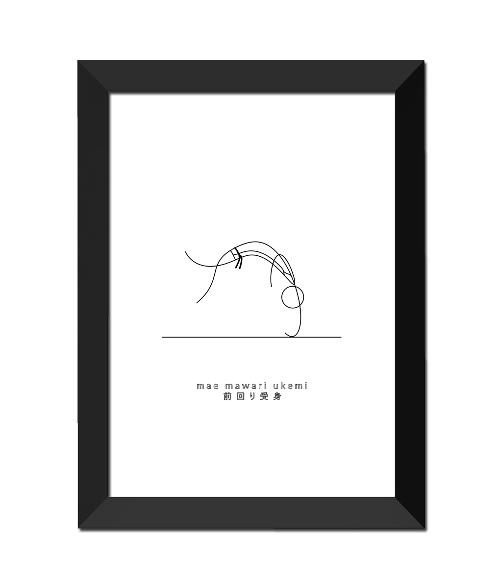 Mae-Mawari-Ukemi Wall Print (A4)