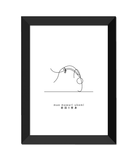 Mae-Mawari-Ukemi Wall Print (A4)